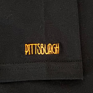 Pittsburgh embroidered on sleeve