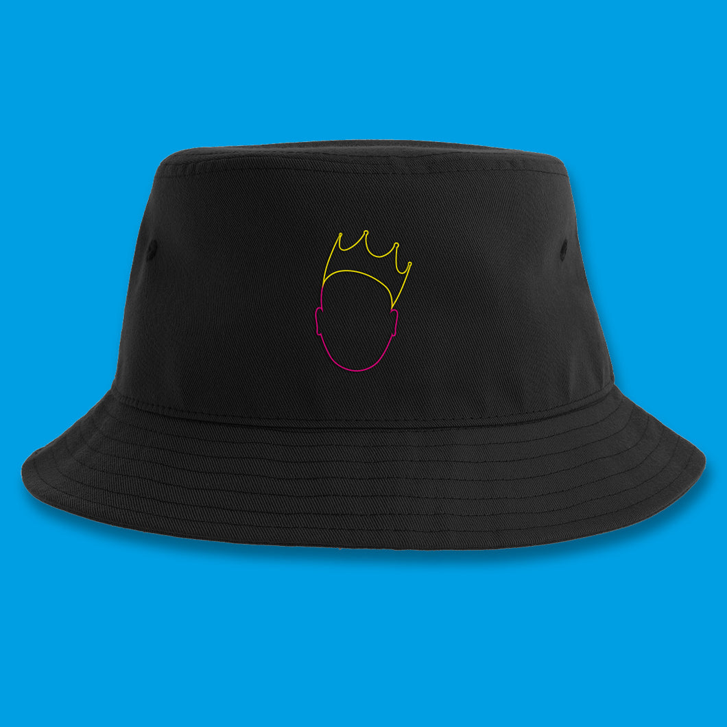 Brooklyn black bucket hat - front view