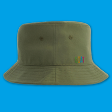 Load image into Gallery viewer, Brooklyn olive bucket hat - back view
