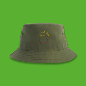 Brooklyn olive bucket hat - front view