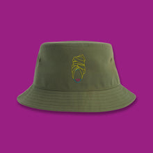Load image into Gallery viewer, Dallas olive bucket hat - front view
