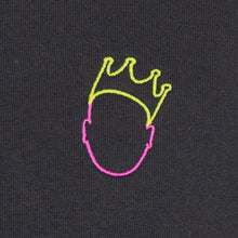 Load image into Gallery viewer, Brooklyn black sweatshirt embroidered detail
