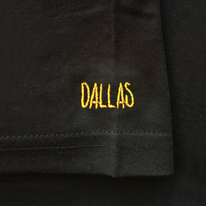 Dallas black t-shirt sleeve detail